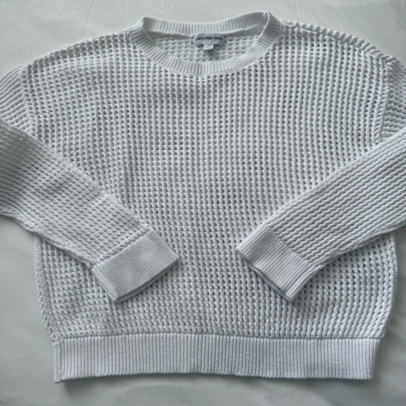 Calvin Klein Sweater Crochet Knit Long Sleeve - Picture 2 of 3